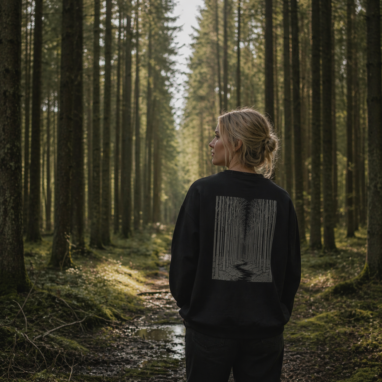 Eintritt in den Wald – Sweatshirt – Unisex – K4