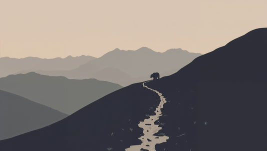 Bär Gebirgspfad Spuren der Ruhe. Was diese Kollektion zusammenhält