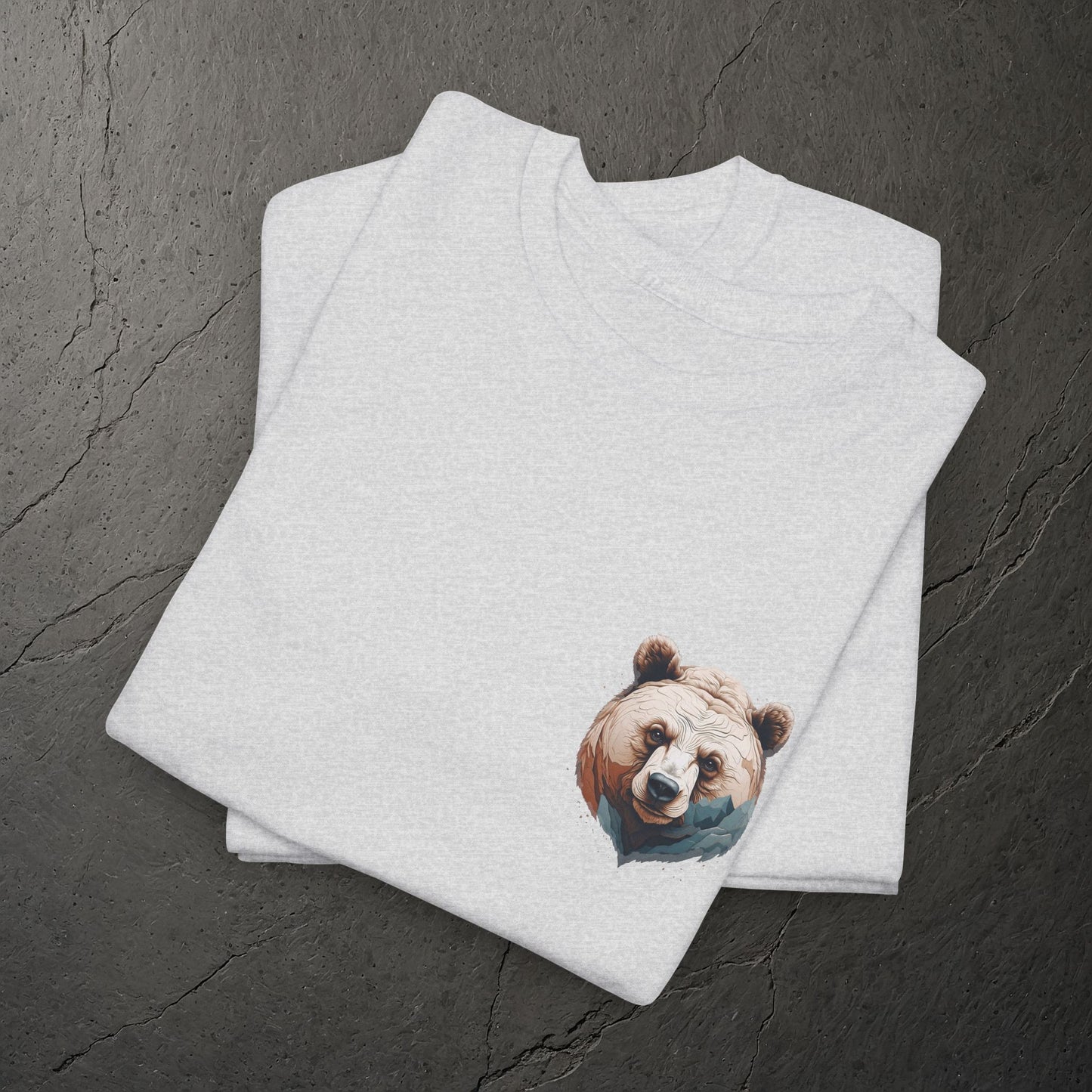 Höhenlinie auf Bär –T-Shirt – Heavy Cotton Unisex