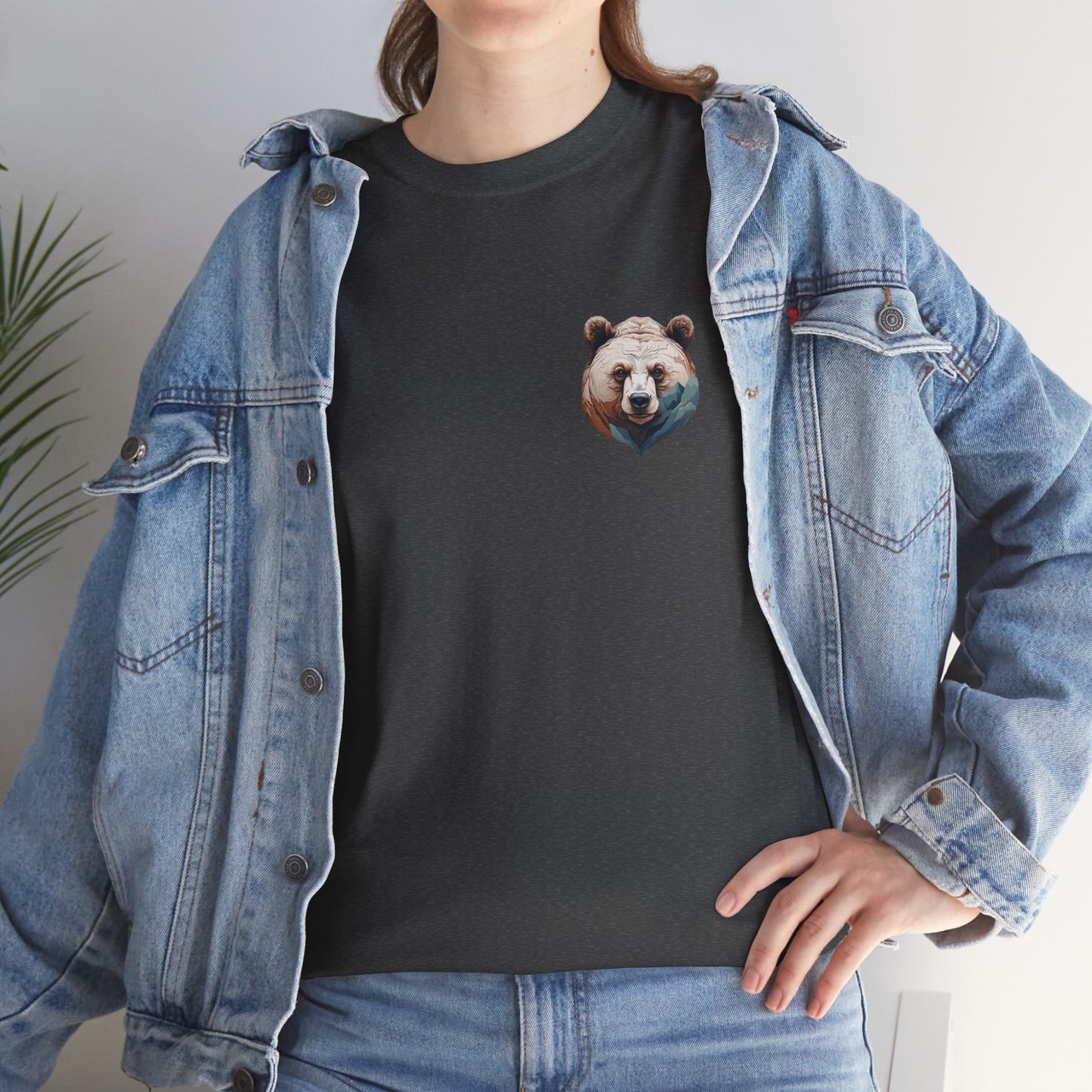 Höhenlinie auf Bär –T-Shirt – Heavy Cotton Unisex