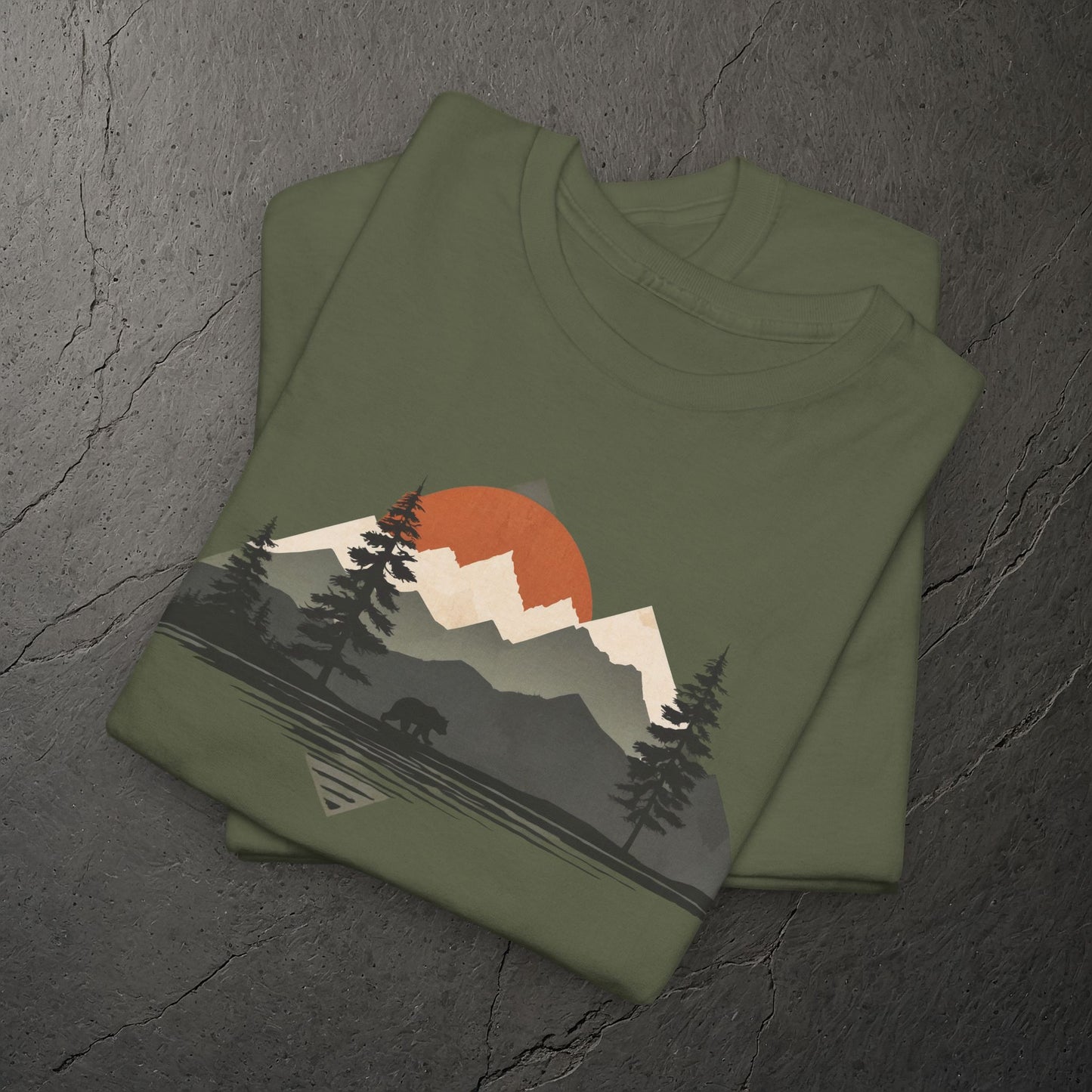 Abendrot am Bergsee – T-Shirt – Heavy Cotton Unisex