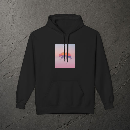 Abendglühen im Gebirgsfell - Hoodie - Softstyle Fleece