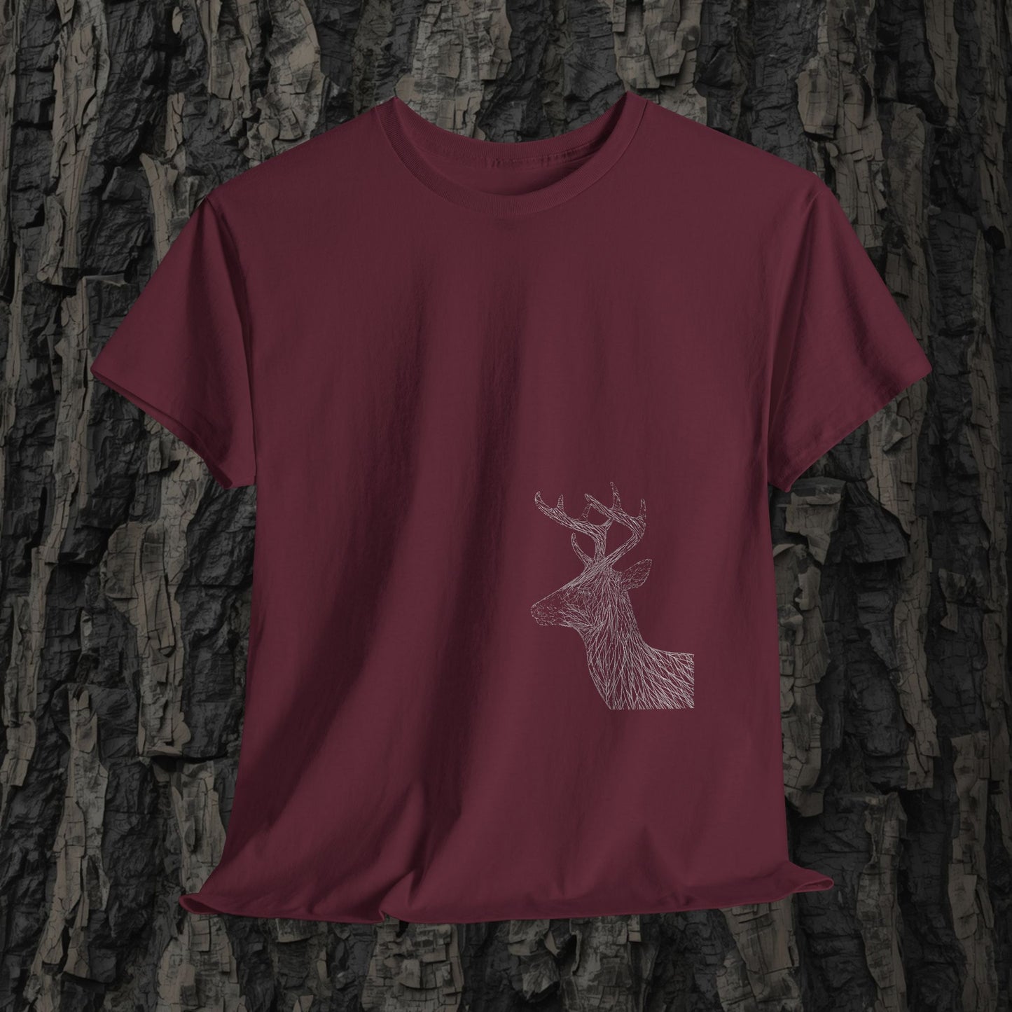 Linienhirsch – T-Shirt – Heavy Cotton Unisex – K4