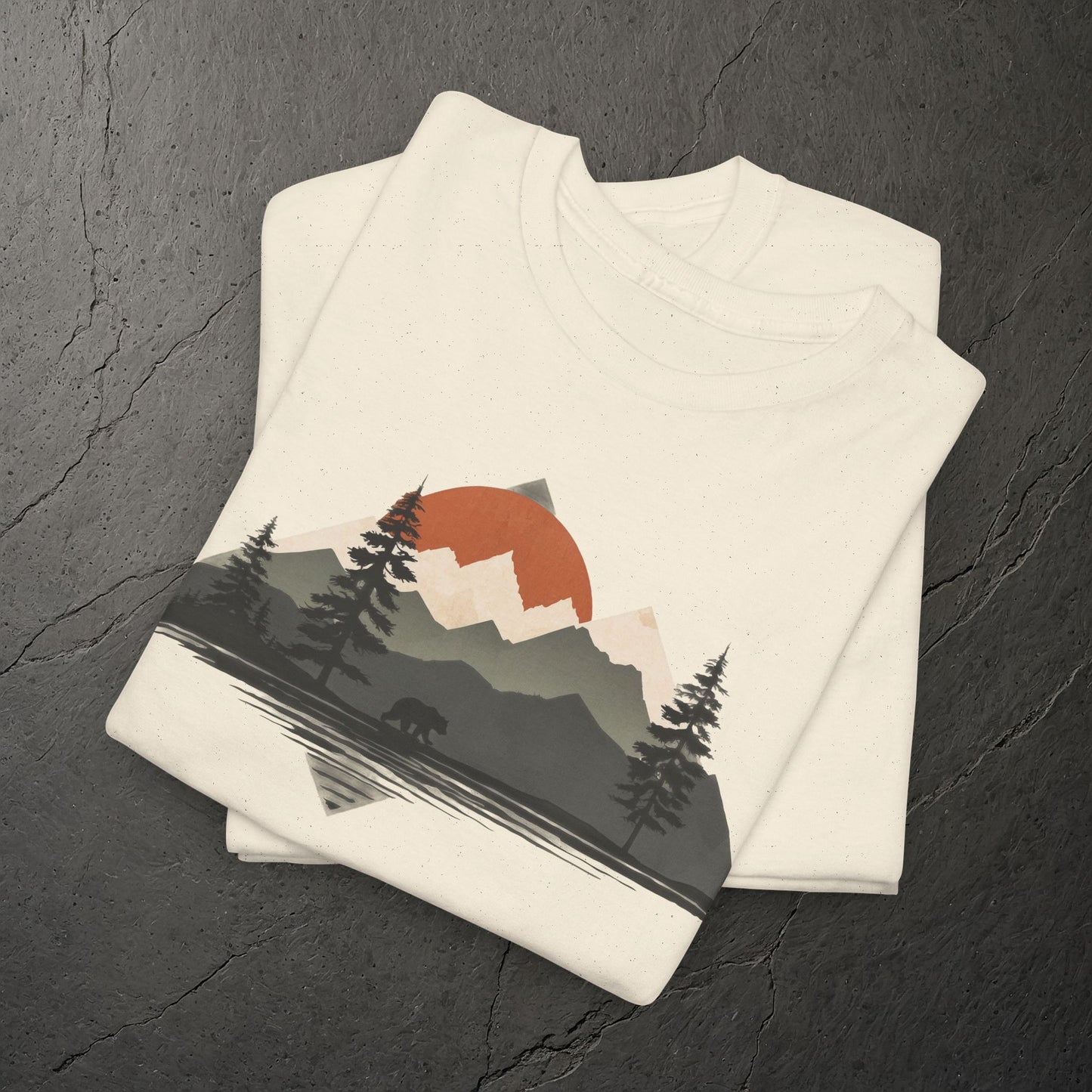 Abendrot am Bergsee – T-Shirt – Heavy Cotton Unisex