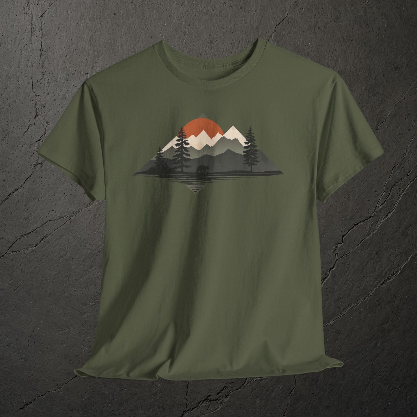 Abendrot am Bergsee – T-Shirt – Heavy Cotton Unisex
