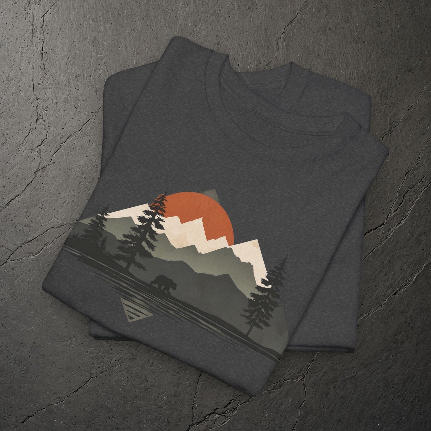 Abendrot am Bergsee – T-Shirt – Heavy Cotton Unisex