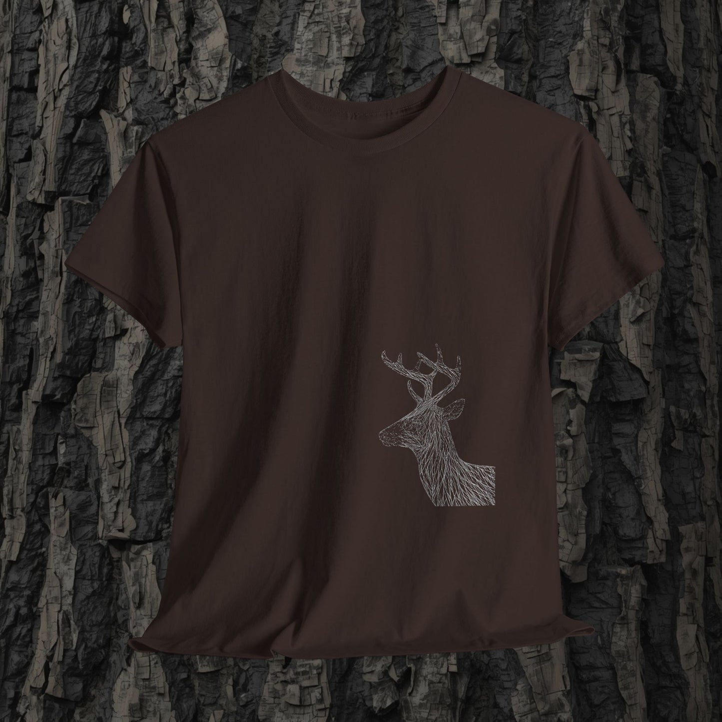 Linienhirsch – T-Shirt – Heavy Cotton Unisex – K4