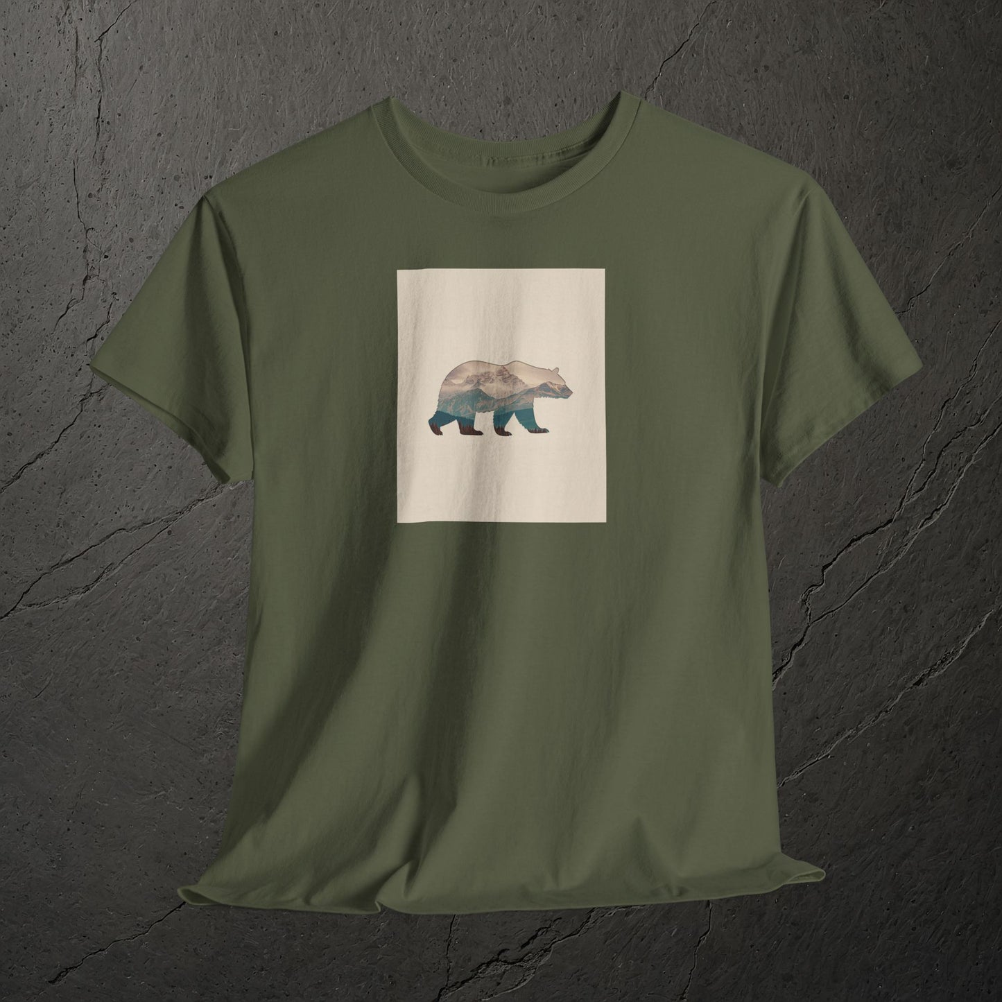 Bergsilhouette Bär – T-Shirt - Heavy Cotton Unisex