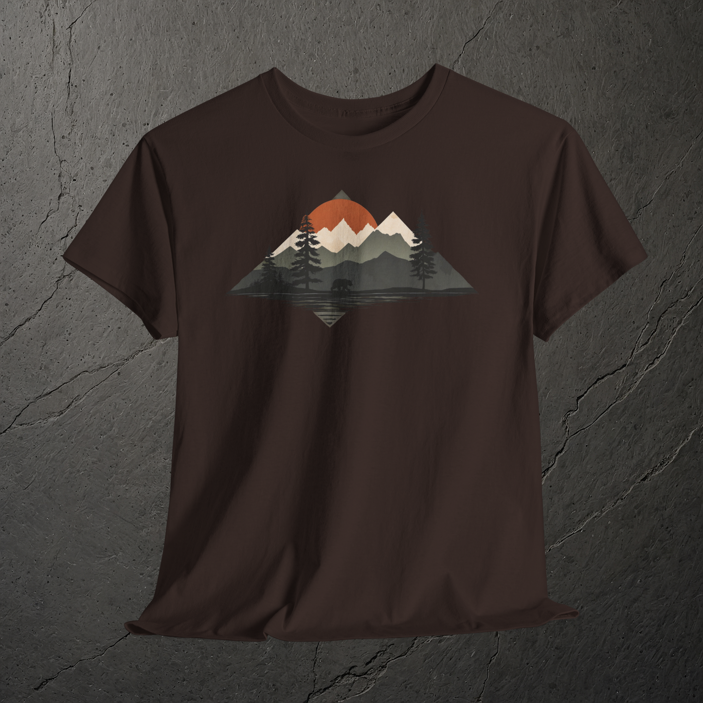 Abendrot am Bergsee – T-Shirt – Heavy Cotton Unisex