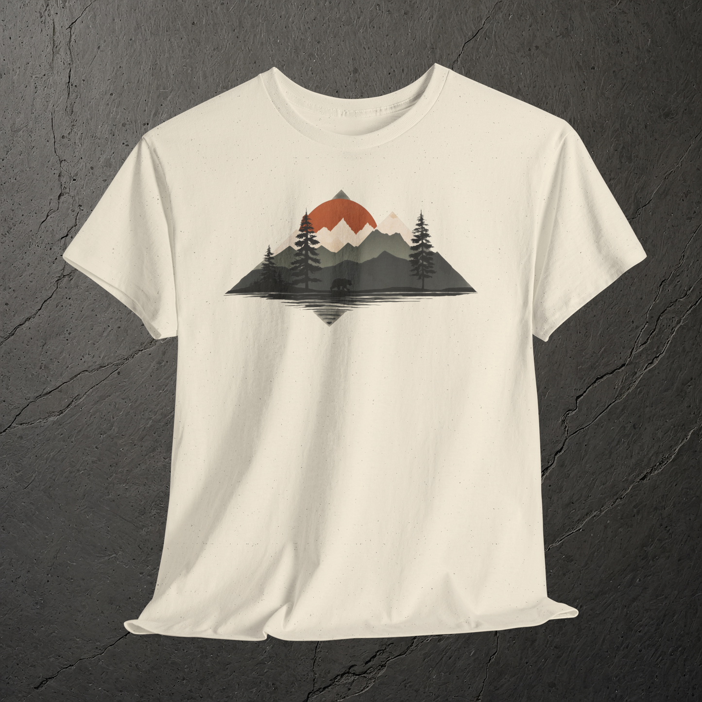 Abendrot am Bergsee – T-Shirt – Heavy Cotton Unisex