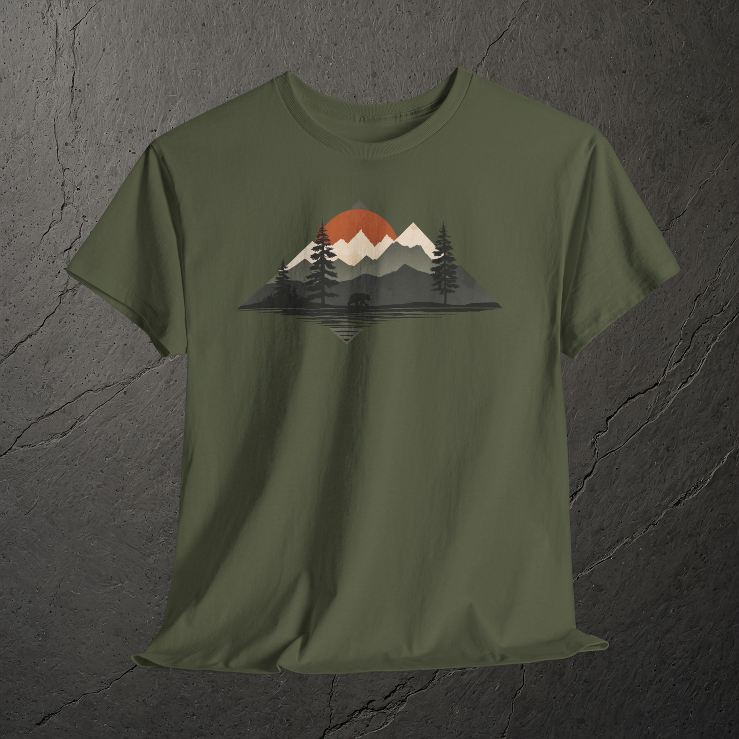 Abendrot am Bergsee – T-Shirt – Heavy Cotton Unisex