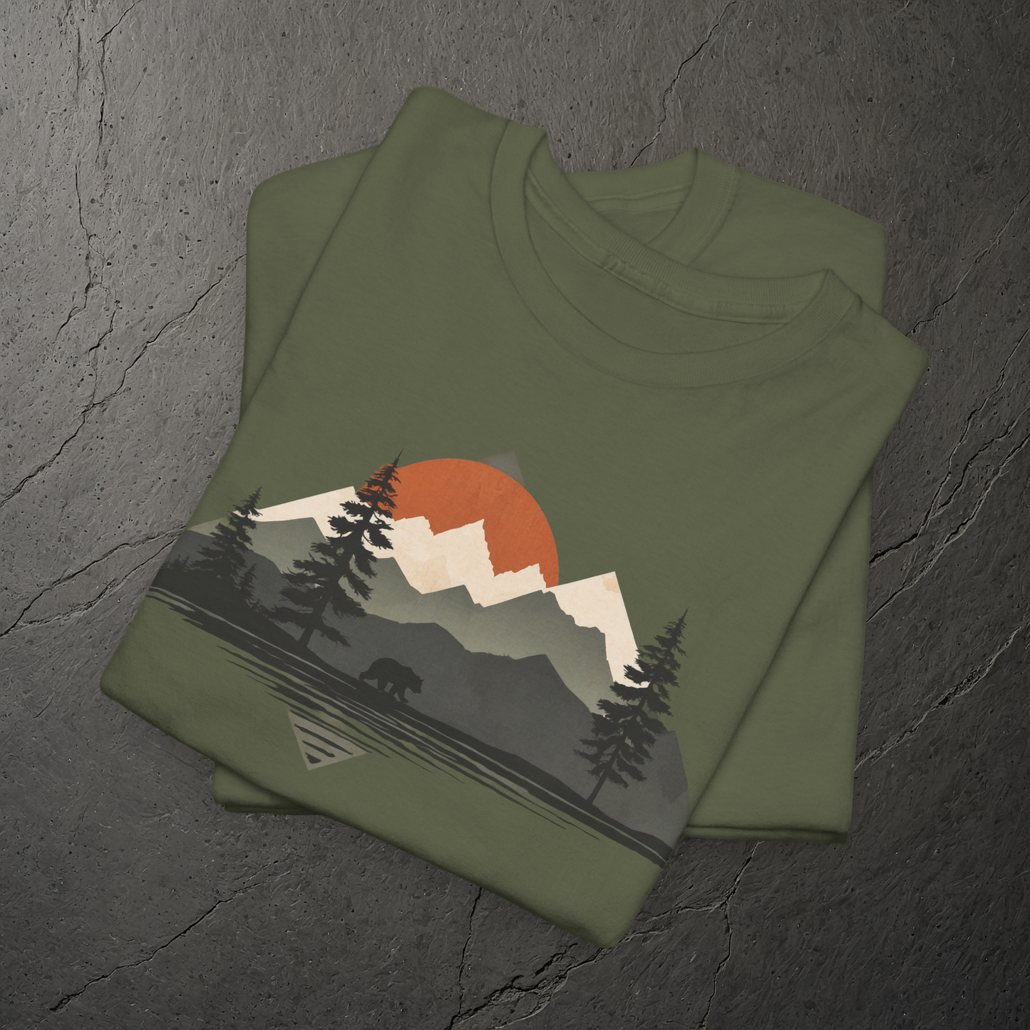 Abendrot am Bergsee – T-Shirt – Heavy Cotton Unisex