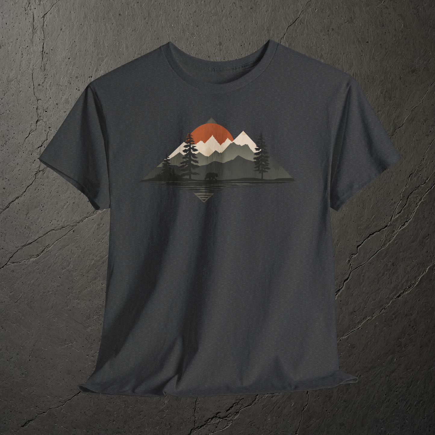 Abendrot am Bergsee – T-Shirt – Heavy Cotton Unisex