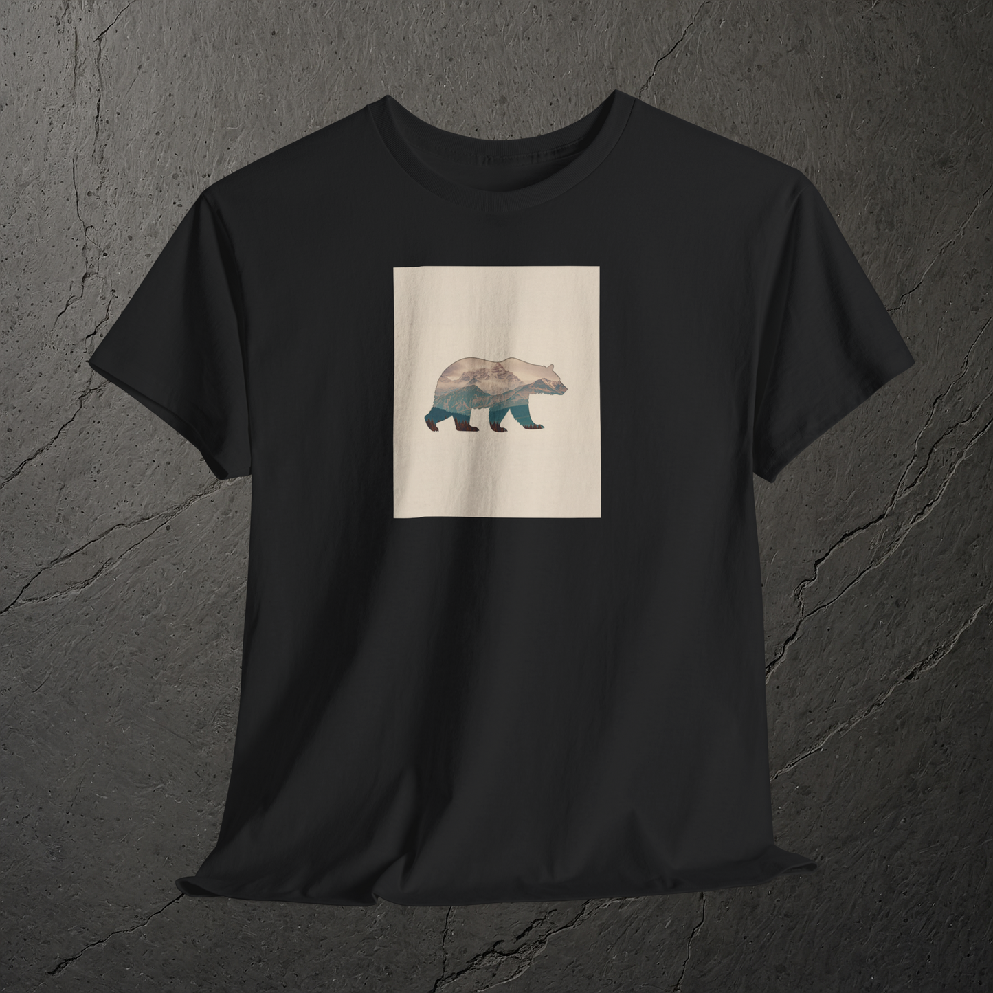 Bergsilhouette Bär – T-Shirt - Heavy Cotton Unisex