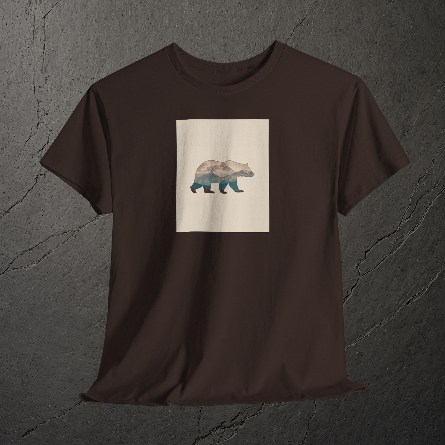 Bergsilhouette Bär – T-Shirt - Heavy Cotton Unisex