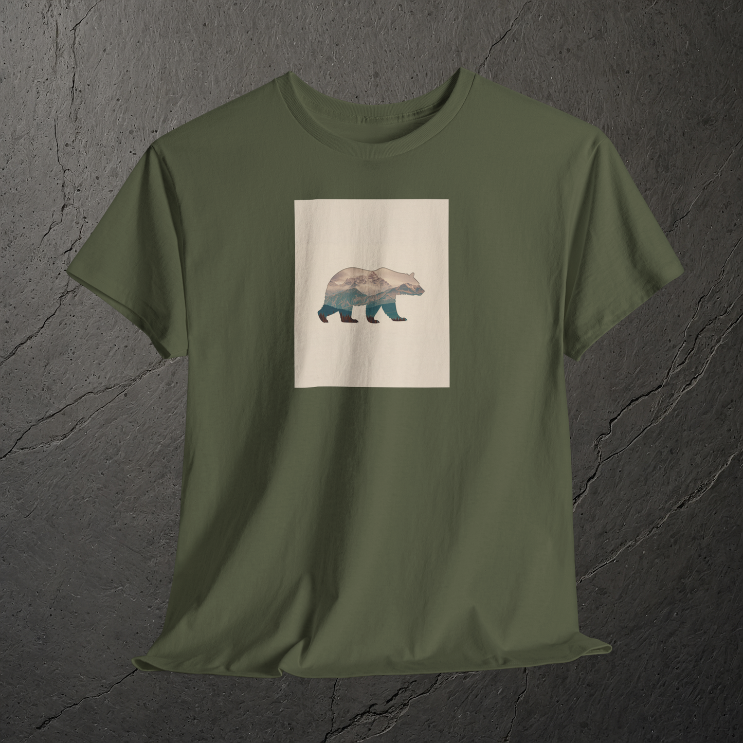 Bergsilhouette Bär – T-Shirt - Heavy Cotton Unisex