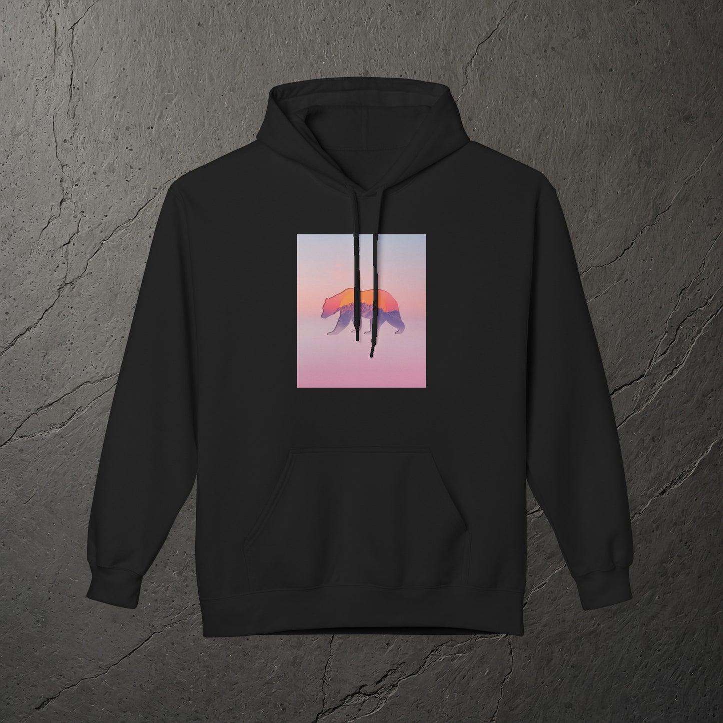 Abendgluehen im Gebirgsfell - Hoodie - Softstyle Fleece