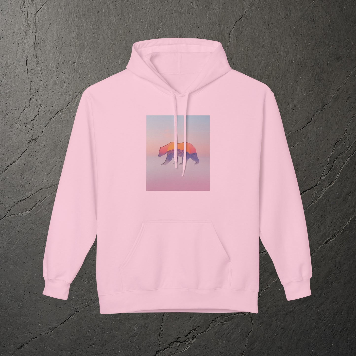 Abendgluehen im Gebirgsfell - Hoodie - Softstyle Fleece