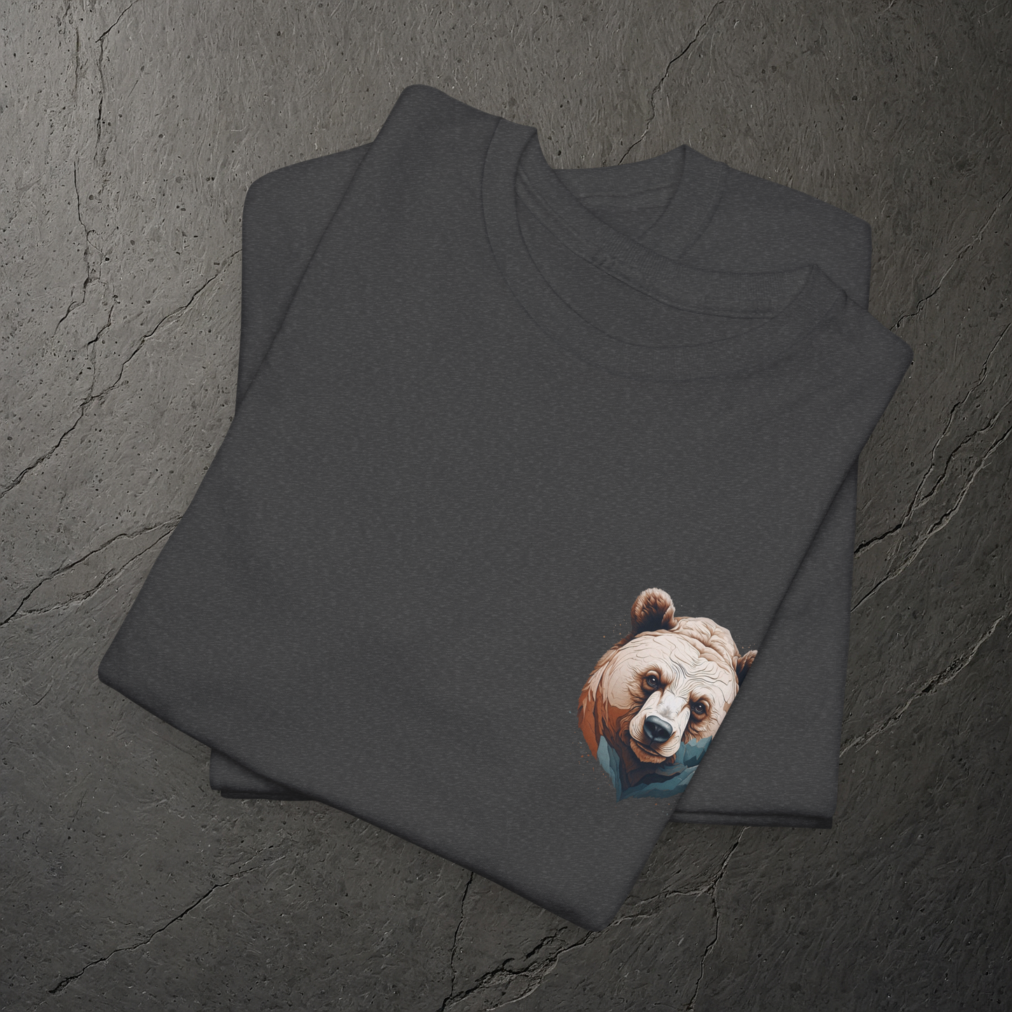 Höhenlinie auf Bär –T-Shirt – Heavy Cotton Unisex