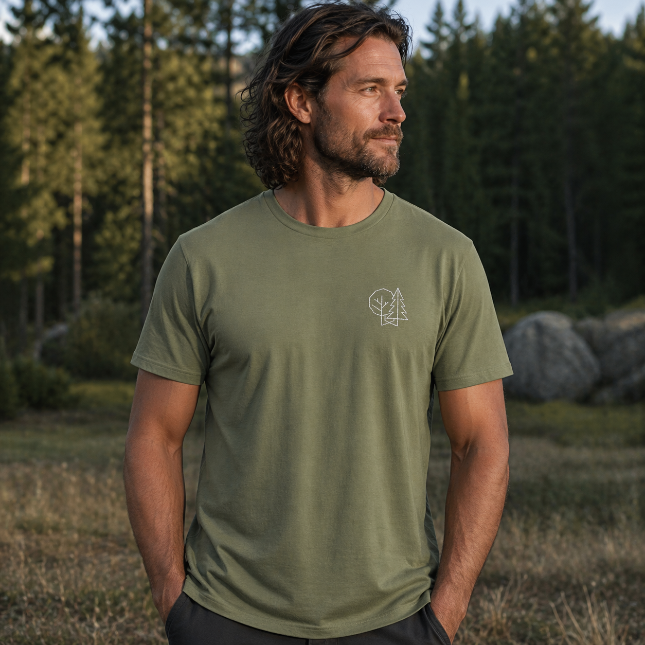 Unter Kronen Wappen Stick – T-Shirt – Heavy Cotton Unisex – K4