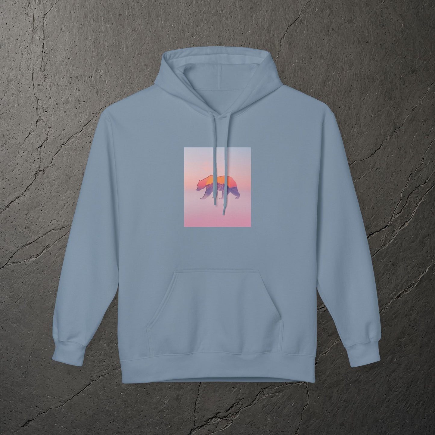 Abendglühen im Gebirgsfell - Hoodie - Softstyle Fleece