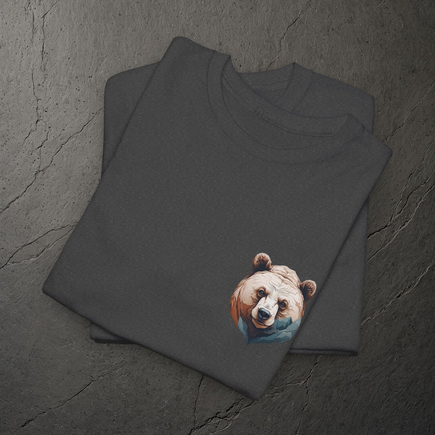 Höhenlinie auf Bär –T-Shirt – Heavy Cotton Unisex