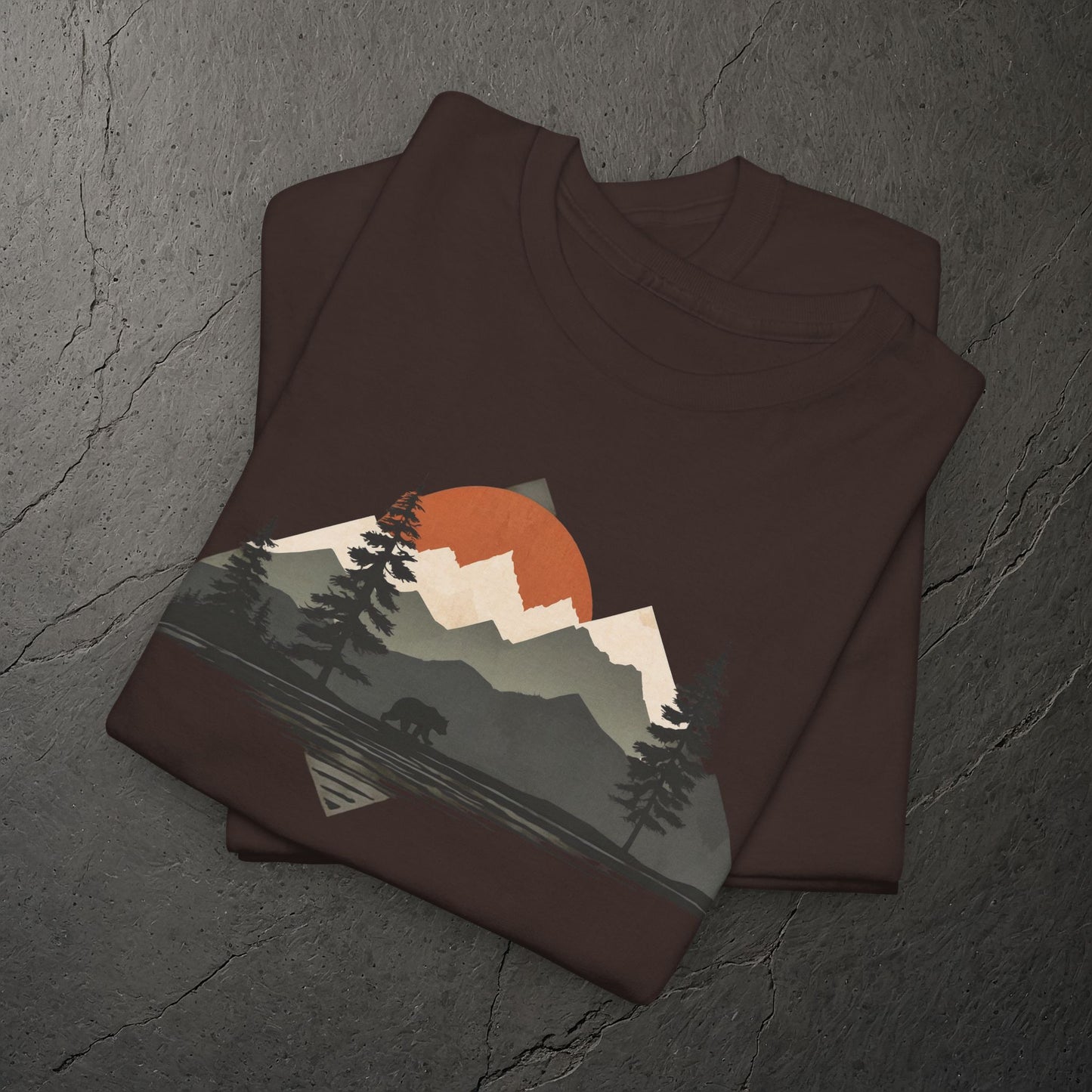 Abendrot am Bergsee – T-Shirt – Heavy Cotton Unisex
