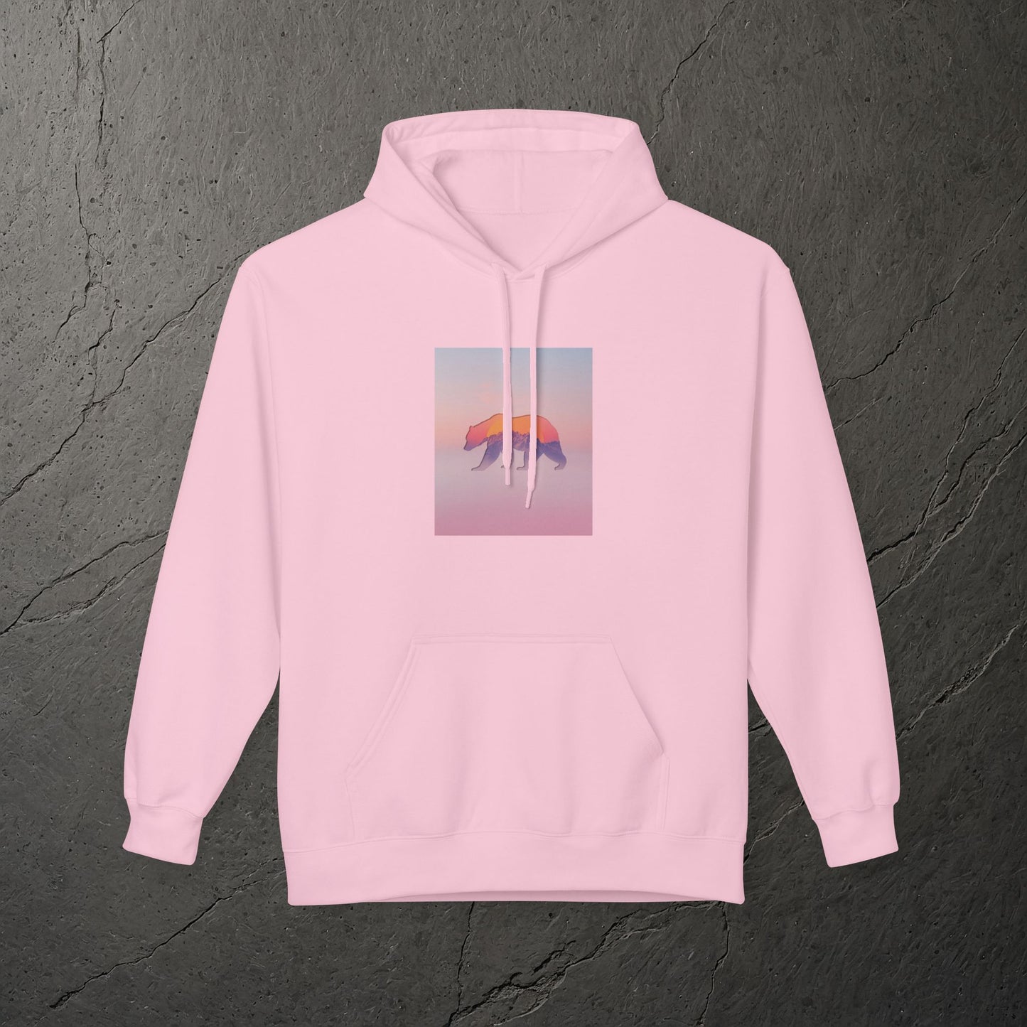 Abendglühen im Gebirgsfell - Hoodie - Softstyle Fleece