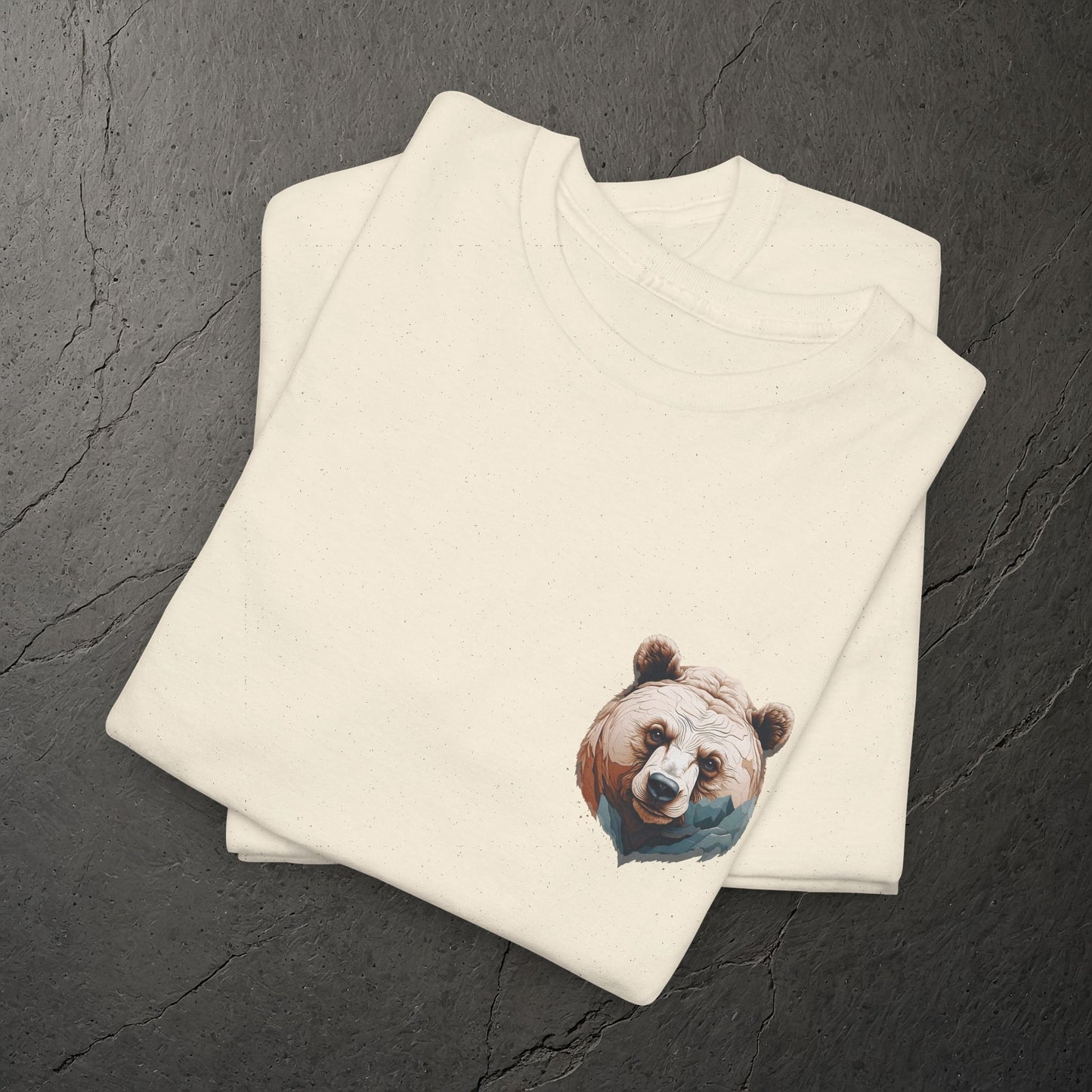 Höhenlinie auf Bär –T-Shirt – Heavy Cotton Unisex