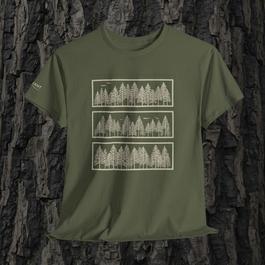 World - Forest Triad - T-Shirt - Heavy Cotton Unisex - K4
