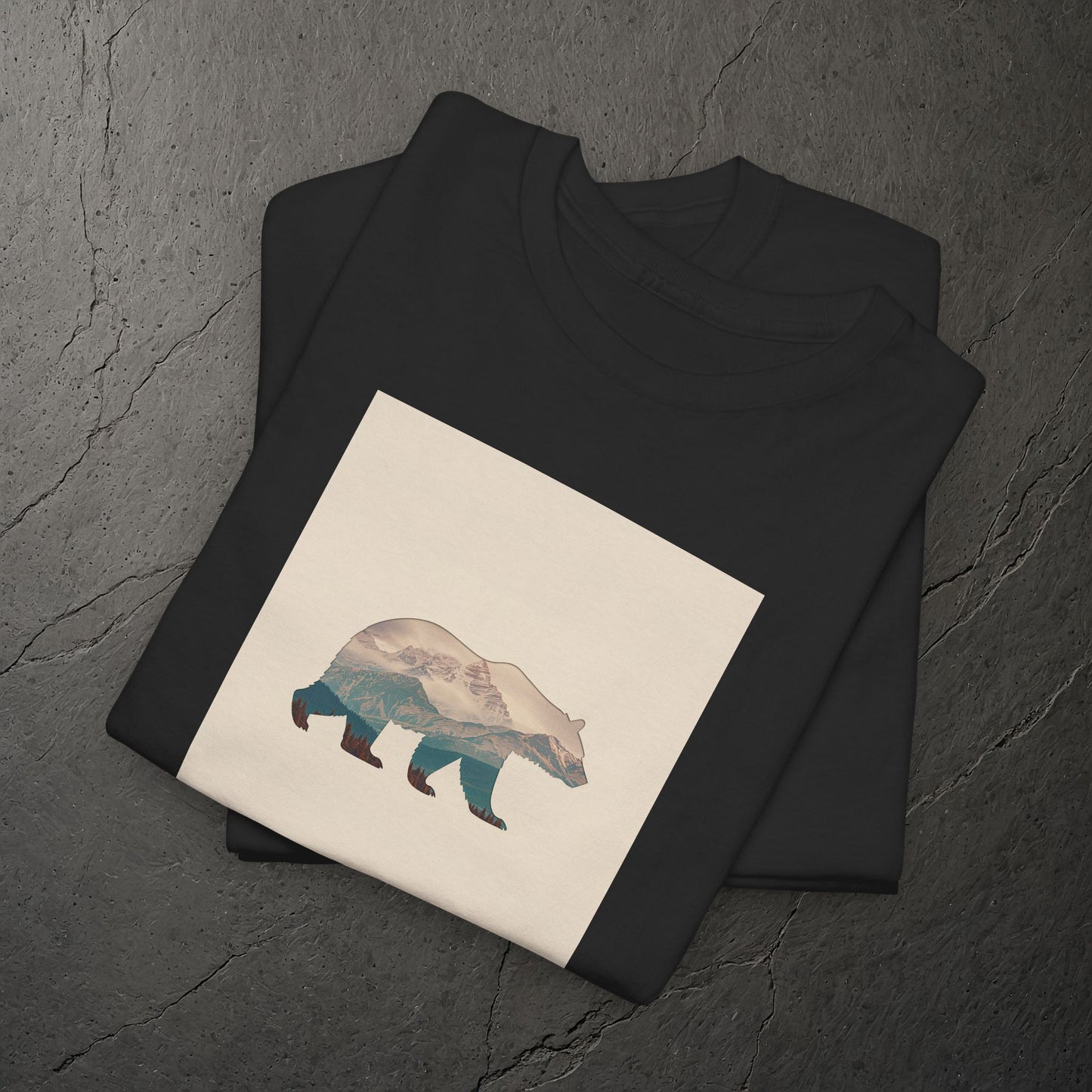 Bergsilhouette Bär – T-Shirt - Heavy Cotton Unisex