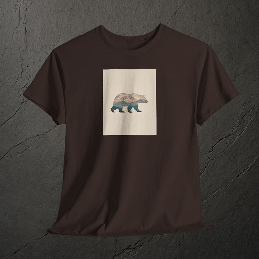 Bergsilhouette Bär – T-Shirt - Heavy Cotton Unisex