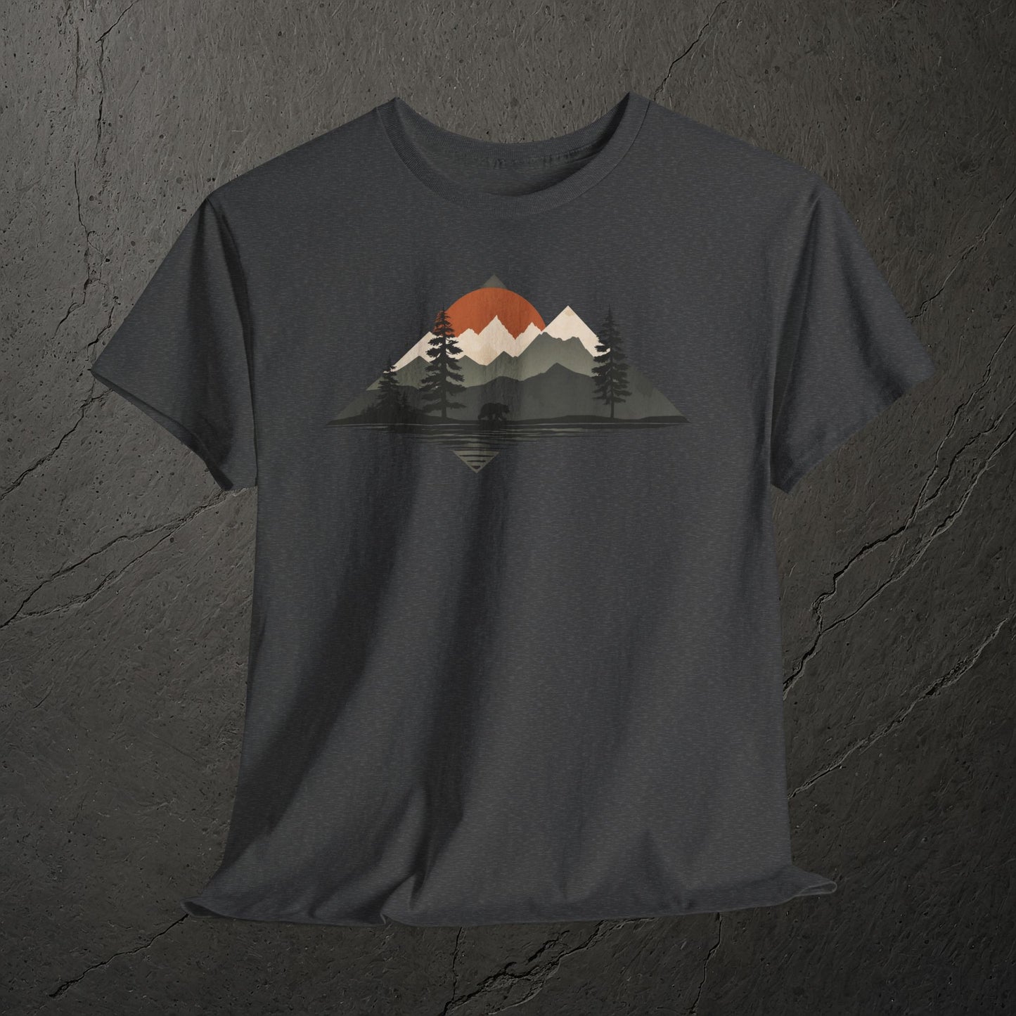 Abendrot am Bergsee – T-Shirt – Heavy Cotton Unisex