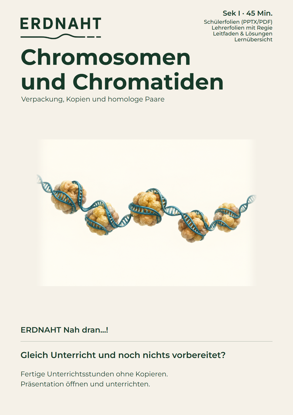 Chromosom, Chromatid und homologes Paar. Cover. Sek I. Nah dran...!.