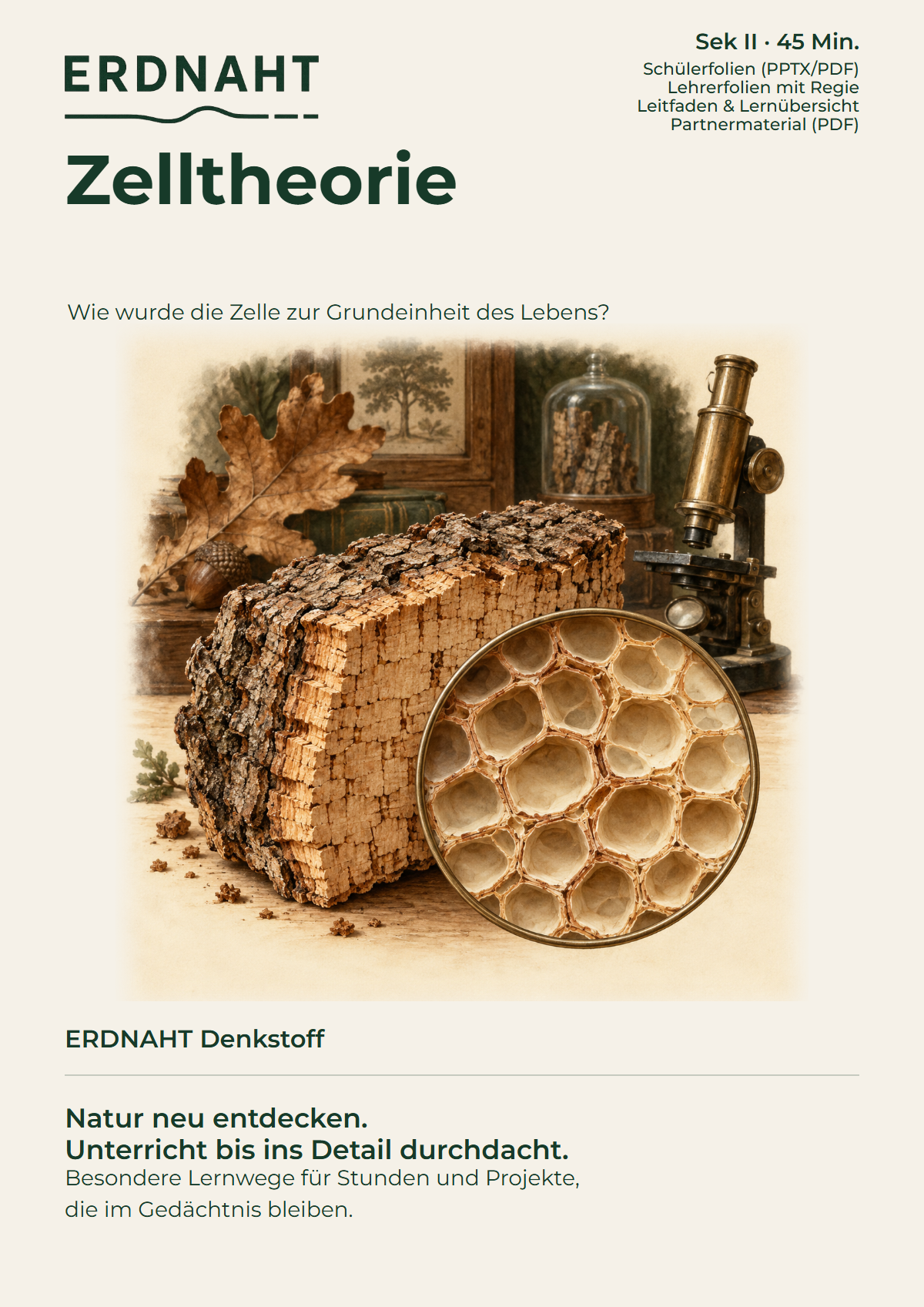 Zelltheorie. Cover. Sek II. Denkstoff.