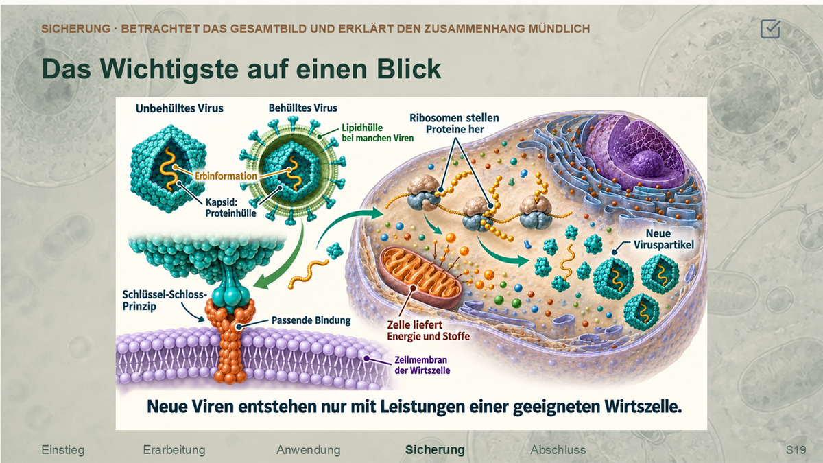 Virusbau und Wirtsabhängigkeit. Galerie 4. Sek I. Nah dran...!.