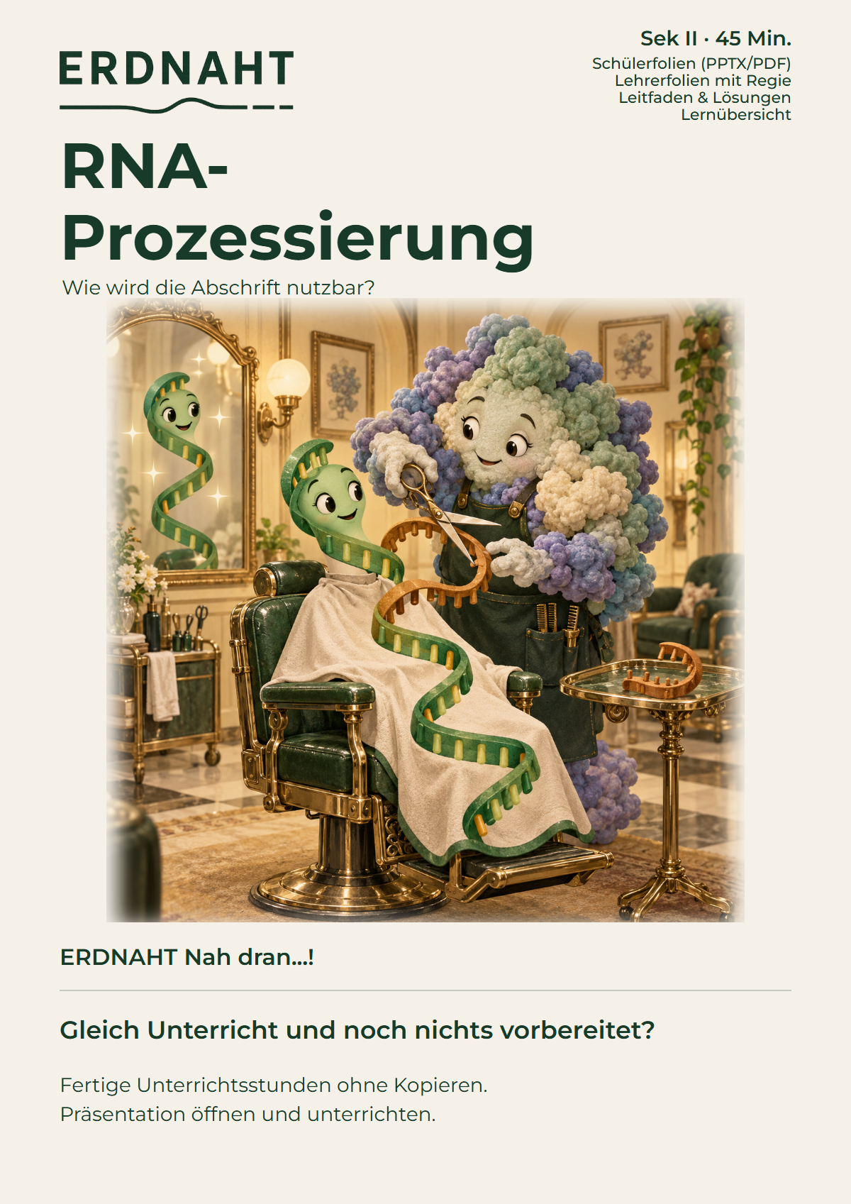 RNA-Prozessierung in Eukaryoten. Cover. Sek II. Nah dran...!.