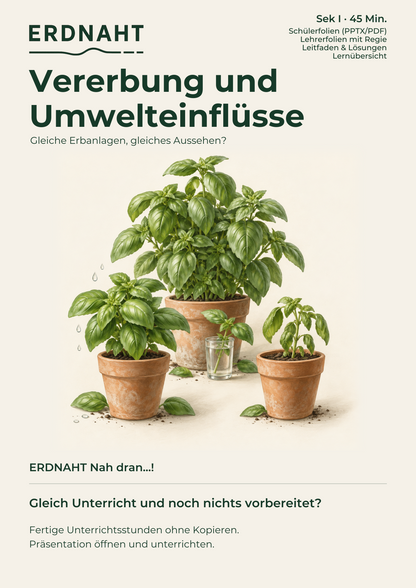 Vererbung und Umwelteinflüsse. Cover. Sek I. Nah dran...!.