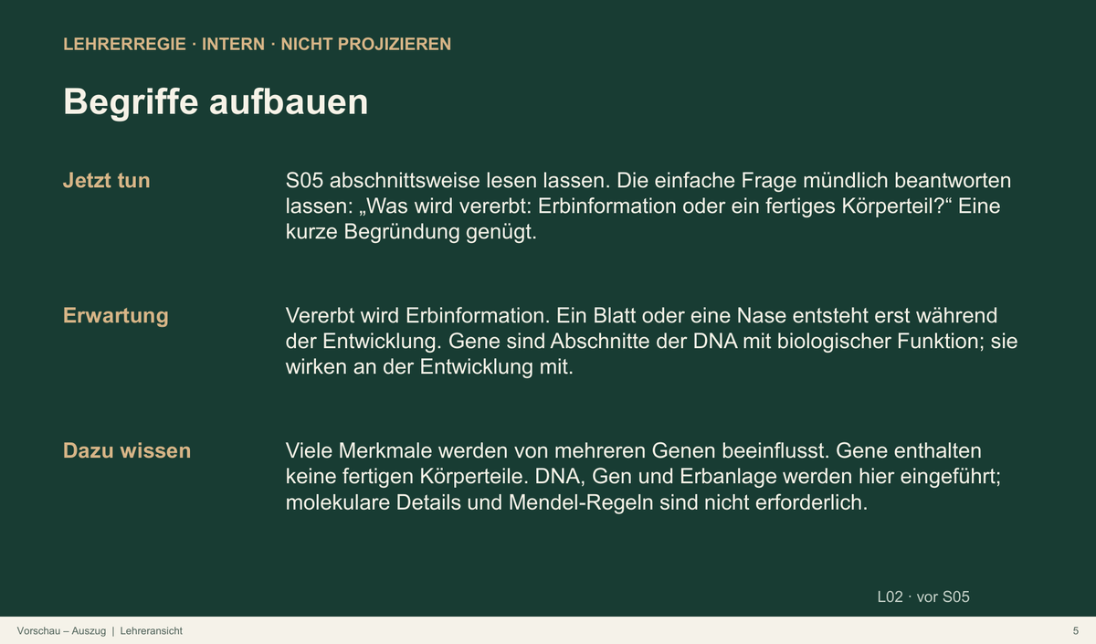 Vererbung und Umwelteinflüsse. Galerie 05 Lehrerregie. Sek I. Nah dran...!.