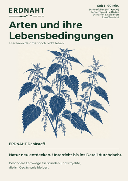 Arten und ihre Lebensbedingungen. Cover.